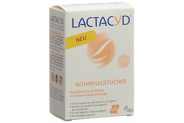 Lactacyd lingettes intimes en emballage individuel 10 pce