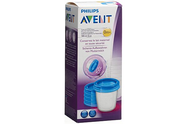 Philips Avent pots de conservation 180ml 5 pots, 5 couvercle