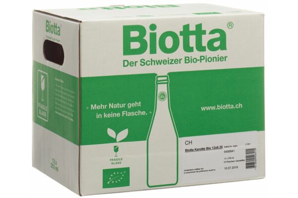 Biotta Karotte Bio 12 Fl 250 ml