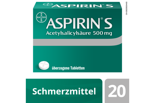 Aspirine S cpr 500 mg 20 pce