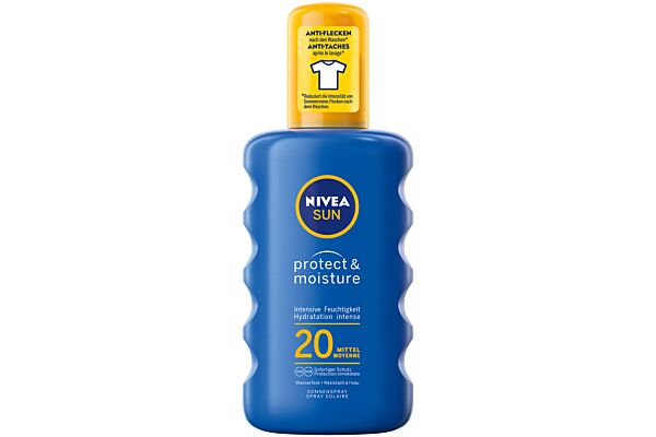 Nivea Sun Protect & Moisture pflegendes Sonnenspray LSF 20 200 ml