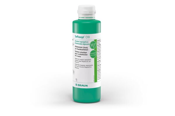 Softasept chlorhexidine sol 2 % incolore fl vert 250 ml