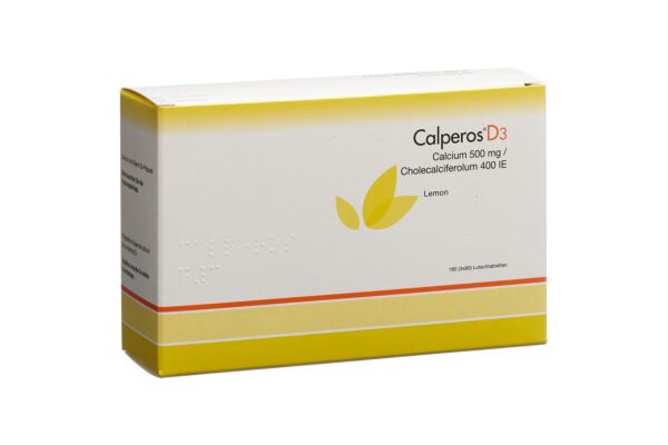 Calperos D3 cpr sucer lemon bte 180 pce