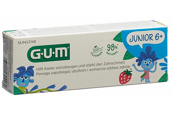 GUM Junior dentifrice dès 6+ ans fraise 50 ml