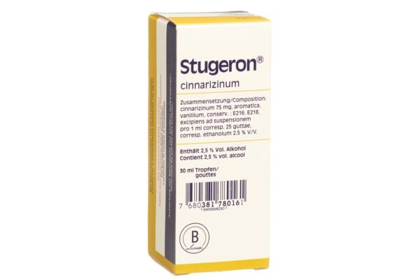 Stugeron gouttes 75 mg/ml fl 30 ml