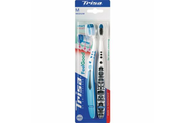 Trisa Feelgood Smart Clean brosse à dents duo medium