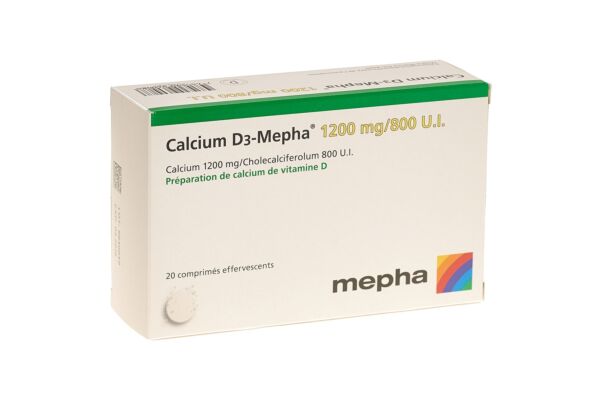 Calcium D3-Mepha Brausetabl 1200/800 20 Stk