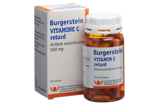 Burgerstein Vitamin C Ret Kaps 500 mg Ds 100 Stk
