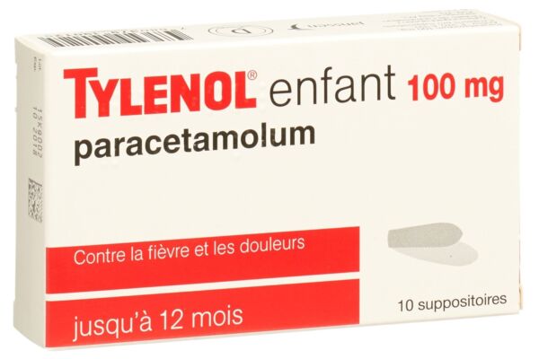 Tylenol enfants supp 100 mg 10 pce