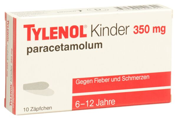 Tylenol Kinder Supp 350 mg 10 Stk