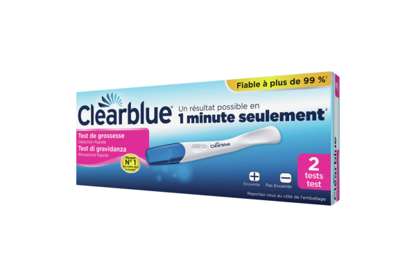 Clearblue test de grossesse détection rapide 2 pce