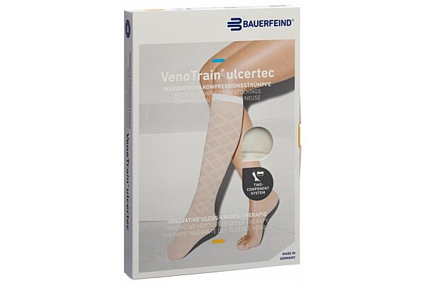 VENOTRAIN ULCERTEC SOUS-BAS MODERATE A-D L plus/short pied fermé blanc