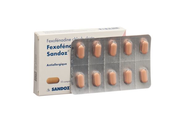 Fexofénadine Sandoz cpr pell 120 mg 10 pce