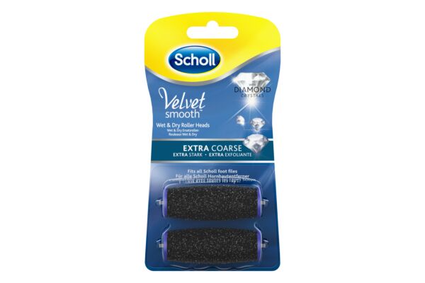 Scholl Velvet Smooth Pedi rouleaux extra exfoliants Diamond 2 pce