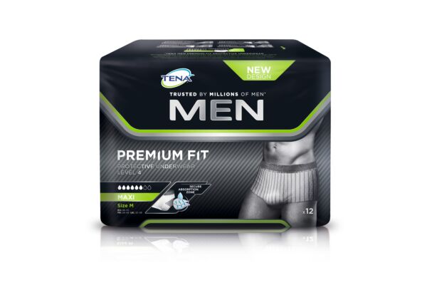 TENA Men Premium Fit Protective Underwear Level 4 S/M 12 pce