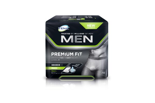 TENA Men Premium Fit Protective Underwear Level 4 L/XL 10 pce
