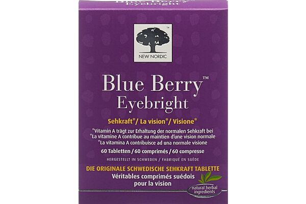 NEW NORDIC Blue Berry Eyebright Tabl 60 Stk