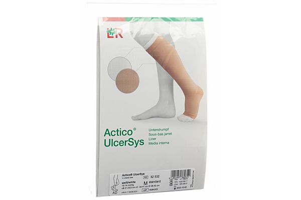 Actico UlcerSys sous-chaussette S standard blanc 3 pce