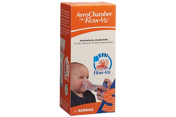 AeroChamber PLUS Flow-Vu mit Maske (0-18 Monate) orange