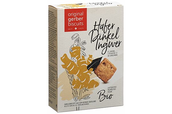 Gerber Hafer Dinkel Ingwer Biscuits Bio 160 g