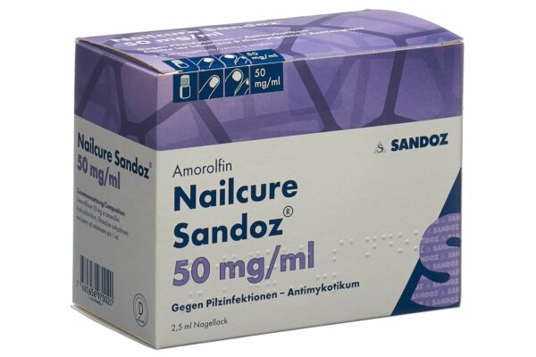 Nailcure Sandoz vernis à ongles 50 mg/ml fl 2.5 ml