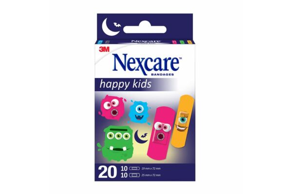 3M Nexcare Kinderpflaster Happy Kids Monsters 20 Stk