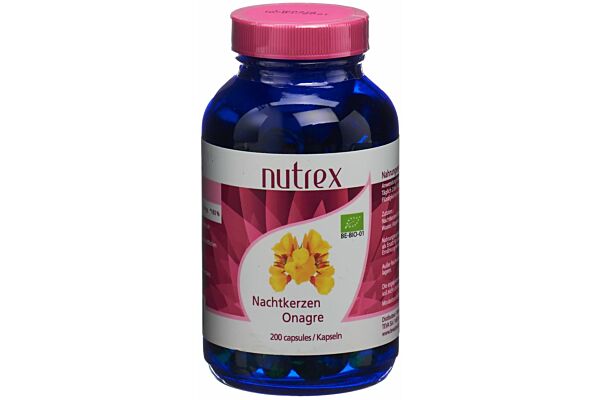 NUTREX Huile d'onagre caps 500 mg bio bte 200 pce