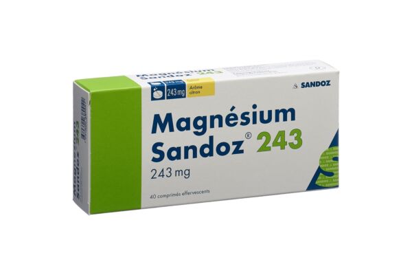 Magnesium Sandoz cpr eff 243 mg bte 40 pce
