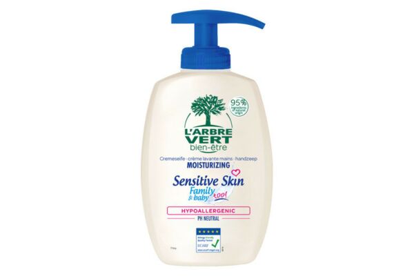 L'ARBRE VERT Savon liquide main éco Sensitive Skin dist 300 ml