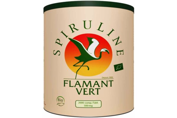 Spiruline Flamant Vert bio cpr 500 mg bte 2000 pce