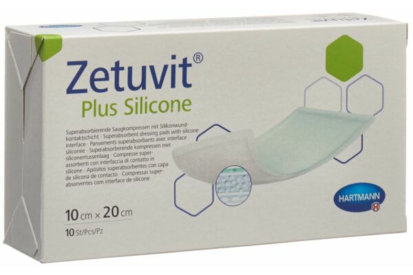 Zetuvit Plus Silicone 10x20cm 10 pce