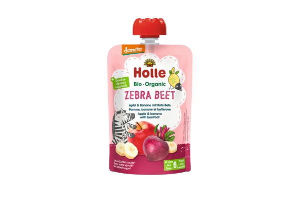 Holle Zebra Beet - Pouchy Apfel Banane rote Beete 100 g