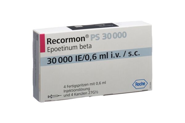 Recormon PS Inj Lös 30000 IE/0.6ml mit Nadelschutz Fertspr 4 Stk