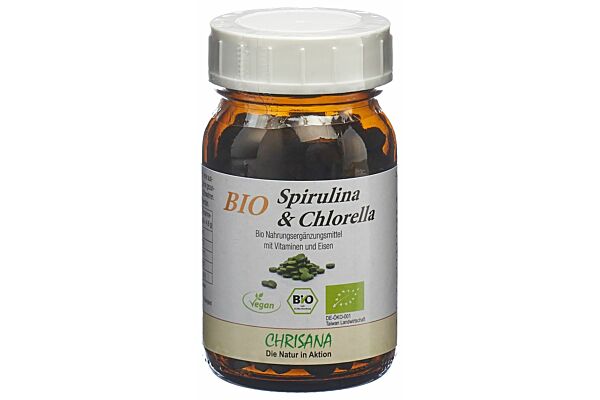 Chrisana Bio Spirulina & Chlorella cpr verre 250 pce