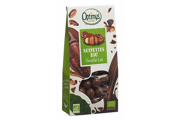Optimy Genuss Haselnusskerne Milchschokolade Bio 150 g