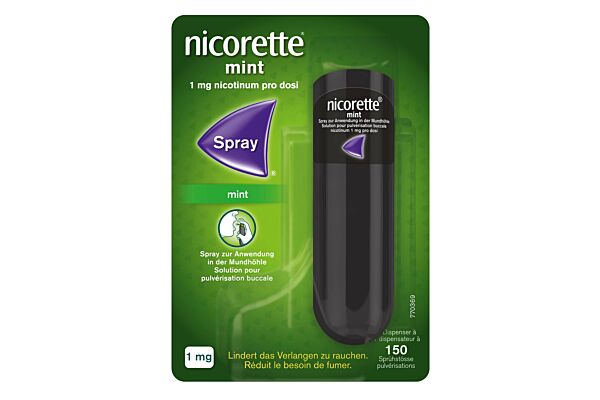 Nicorette Mint spray pour pulvérisation buccale 150 dos