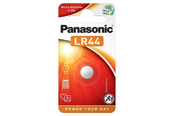 Panasonic piles boutons LR44 2 pce
