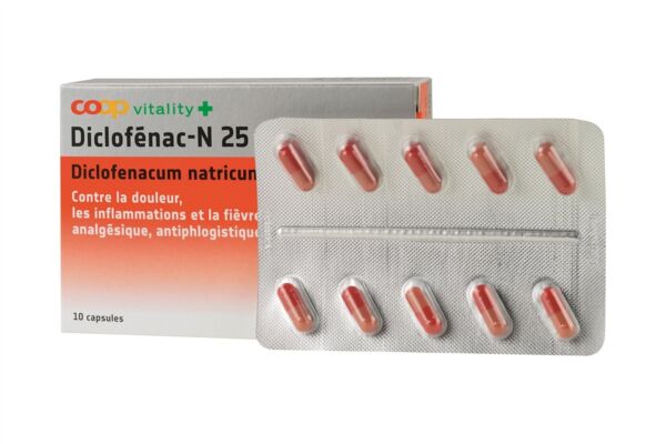 Coop Vitality Diclofénac-N caps 25 mg 10 pce