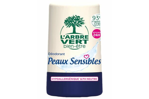 L'ARBRE VERT Déodorant écologique roll-on peaux sensibles français 50 ml