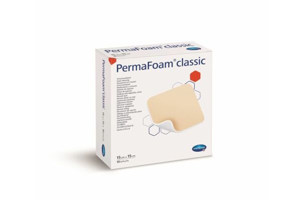 PermaFoam Classic 15x15cm stérile 10 pce