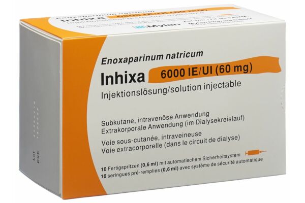 Inhixa Inj Lös 60 mg/0.6ml 10 Fertspr 0.6 ml