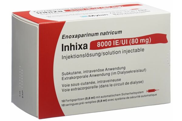 Inhixa Inj Lös 80 mg/0.8ml 10 Fertspr 0.8 ml