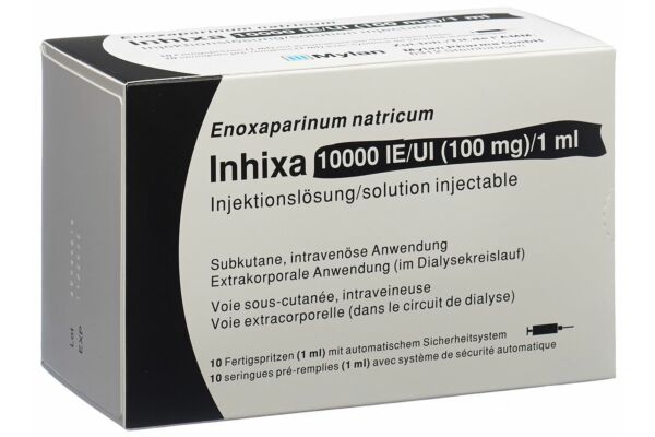 Inhixa Inj Lös 100 mg/ml 10 Fertspr 1 ml