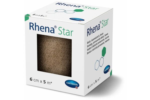 Rhena Star Elastische Binde 6cmx5m hautfarbig