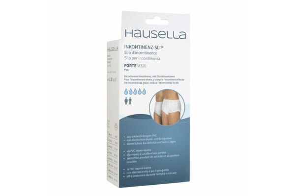 Hausella slip d'incontinence Forte M320 M unisexe blanc en PVC