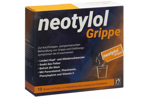neotylol Grippe pdr pour la préparation d'une solution buvable sach 12 pce