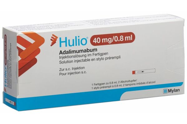 Hulio sol inj 40 mg/0.8ml stylo prérempli 0.8 ml