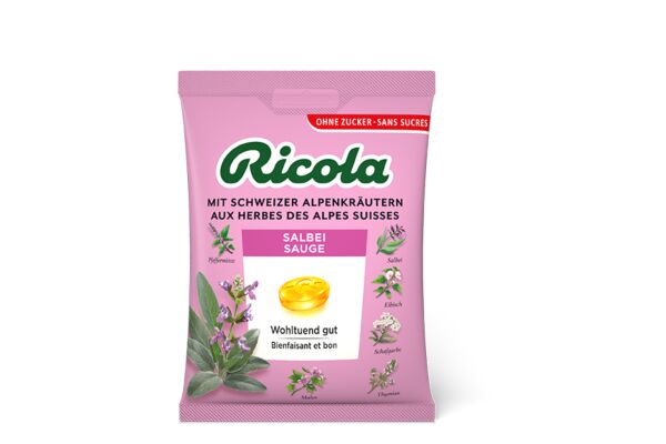 Ricola Salbei Kräuterbonbons ohne Zucker mit Stevia Btl 125 g