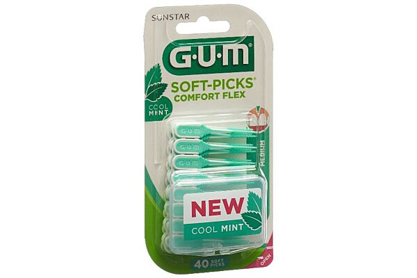 GUM Soft-Picks Comfort Flex Regular Cool Mint 40 Stk