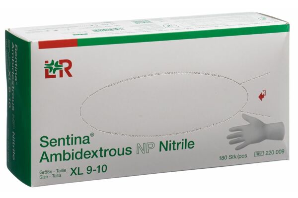 Sentina Ambidextrous Untersuchungshandschuhe XL 9-10 Nitrile puderfrei 180 Stk